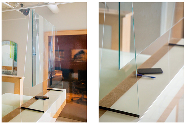 Glass safety shield