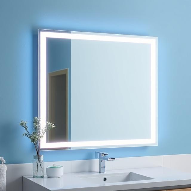 LED lit vanity mirror by GlassArt Design